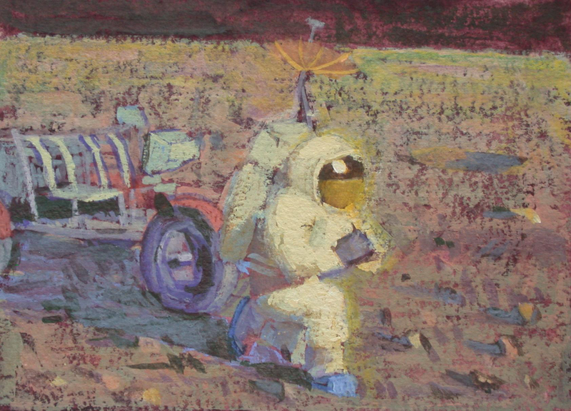Illustration for article titled Lunar Dreams: 40 Classic Moon Exploration Paintings
